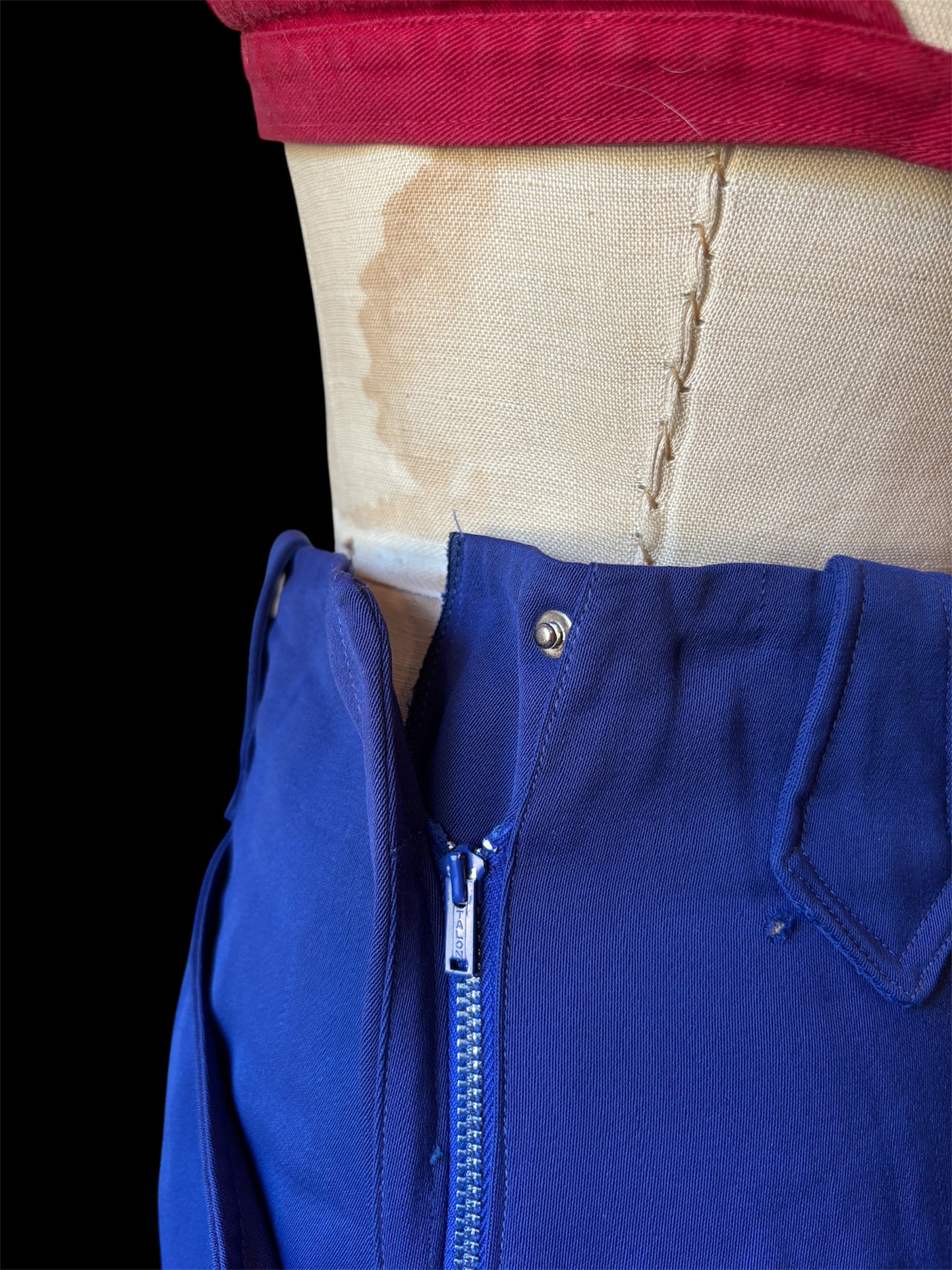 1950s western gabardine culottes/split skirt
