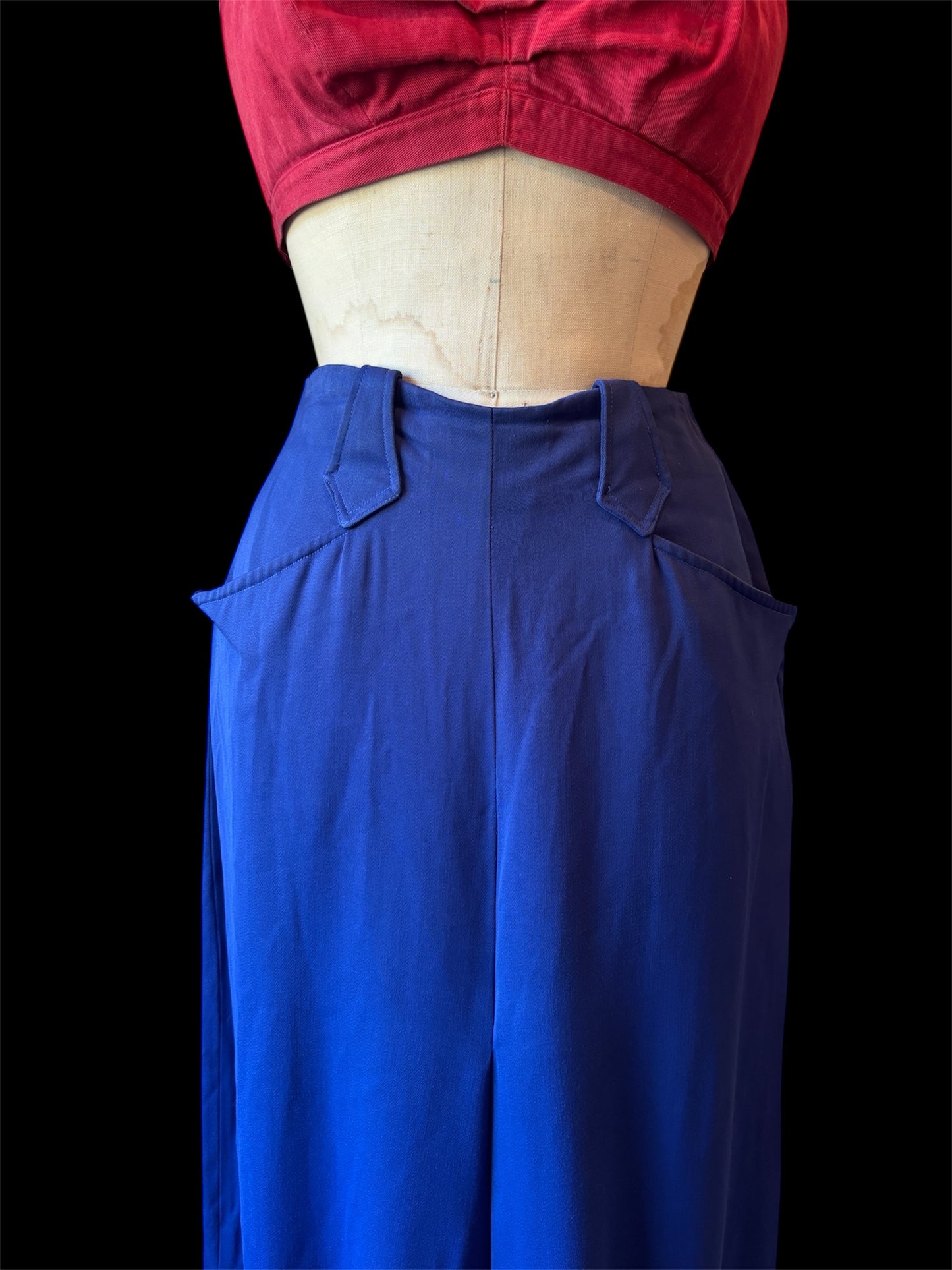 1950s western gabardine culottes/split skirt