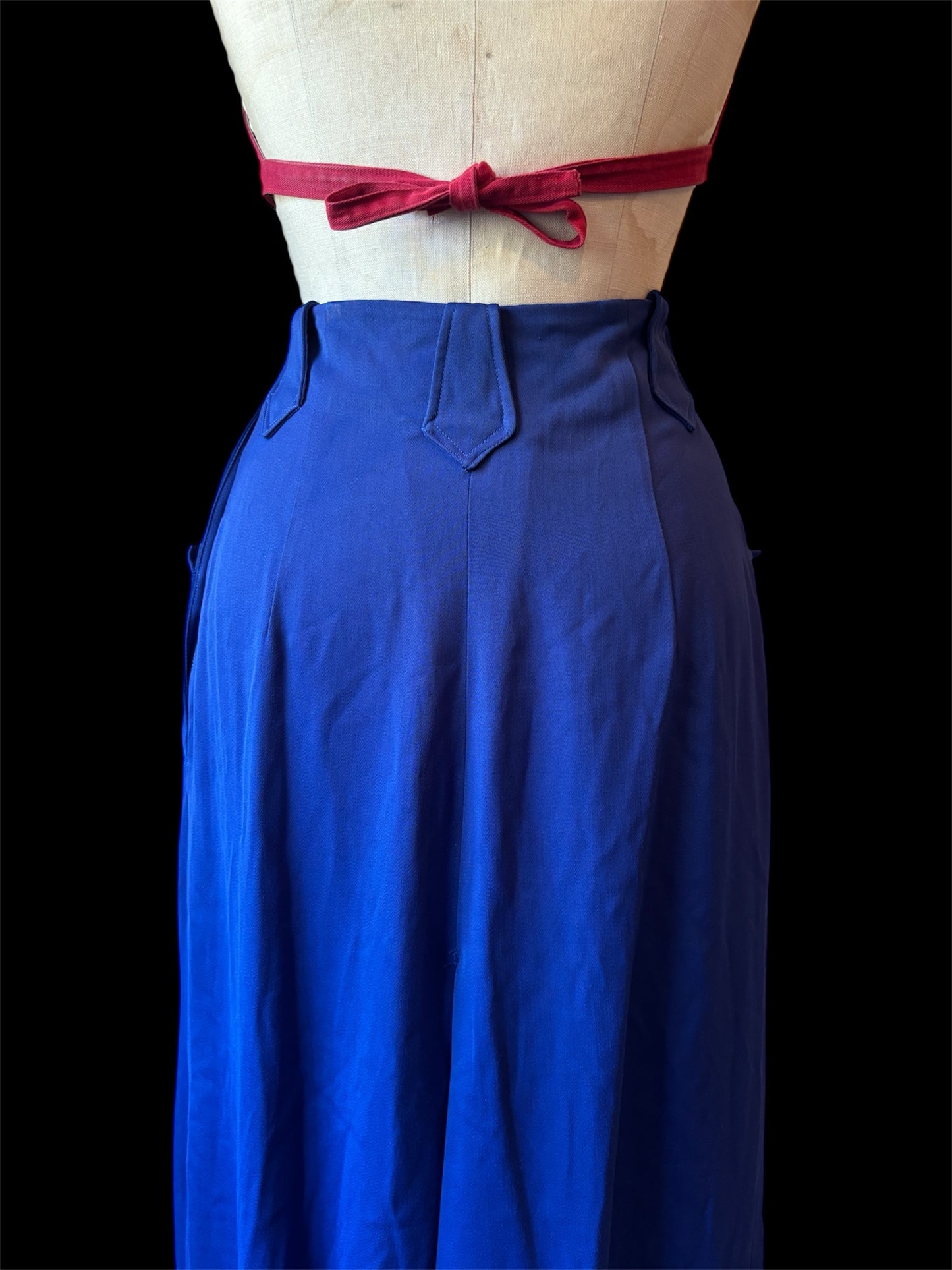 1950s western gabardine culottes/split skirt