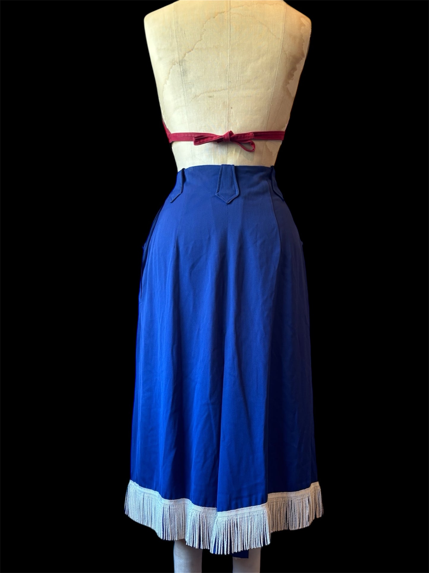 1950s western gabardine culottes/split skirt