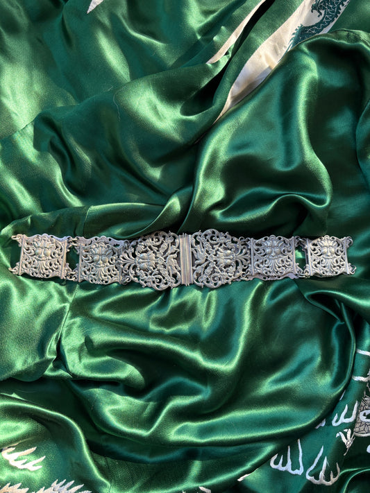 Nouveau silver plated nurse belt