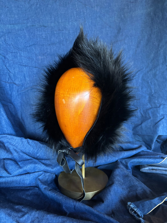 1950s fox fur bonnet