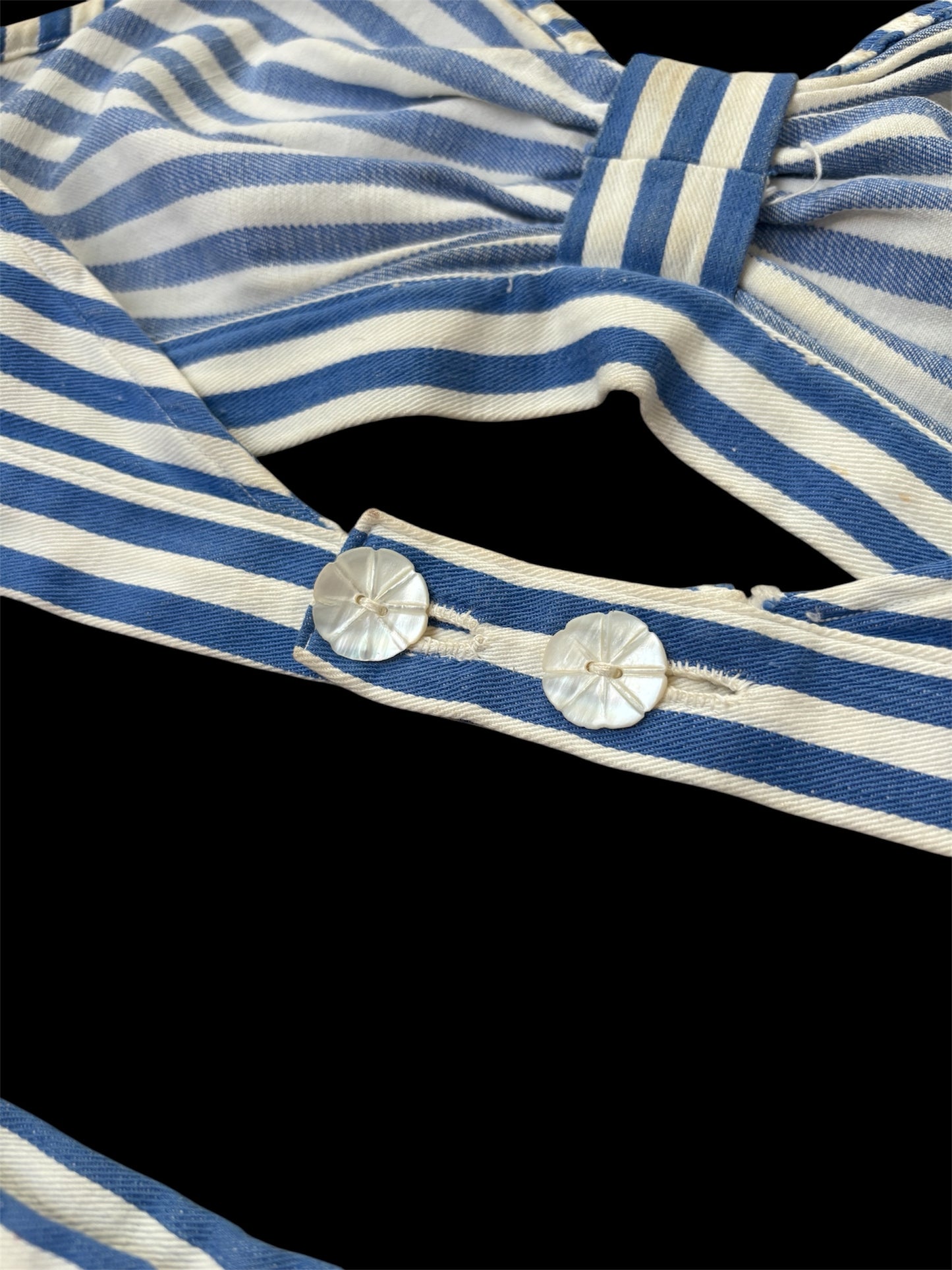 1940s striped playsuit MOP daisy buttons